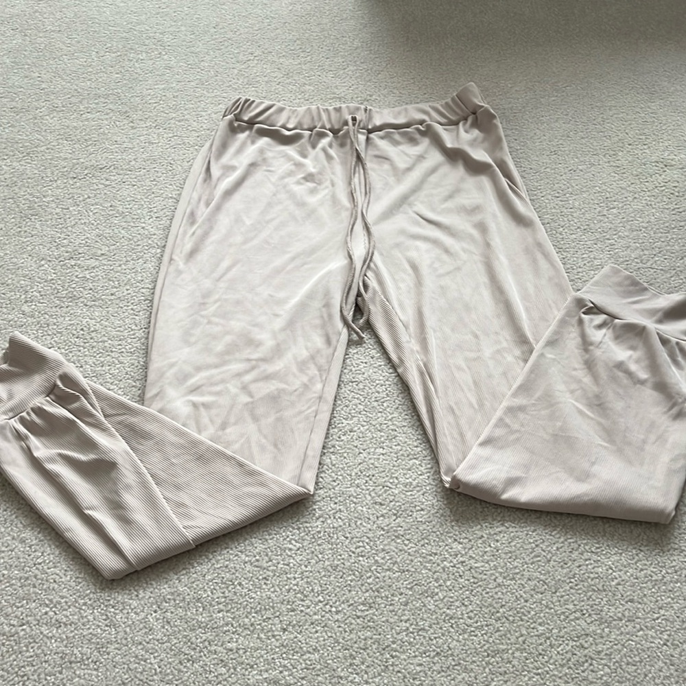 Womens ribbed joggers